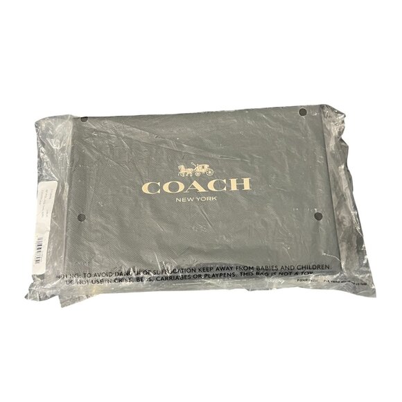 Coach Black Pebble Wristlet With Leather Hang Tag and Gold Hardware - Picture 10 of 12